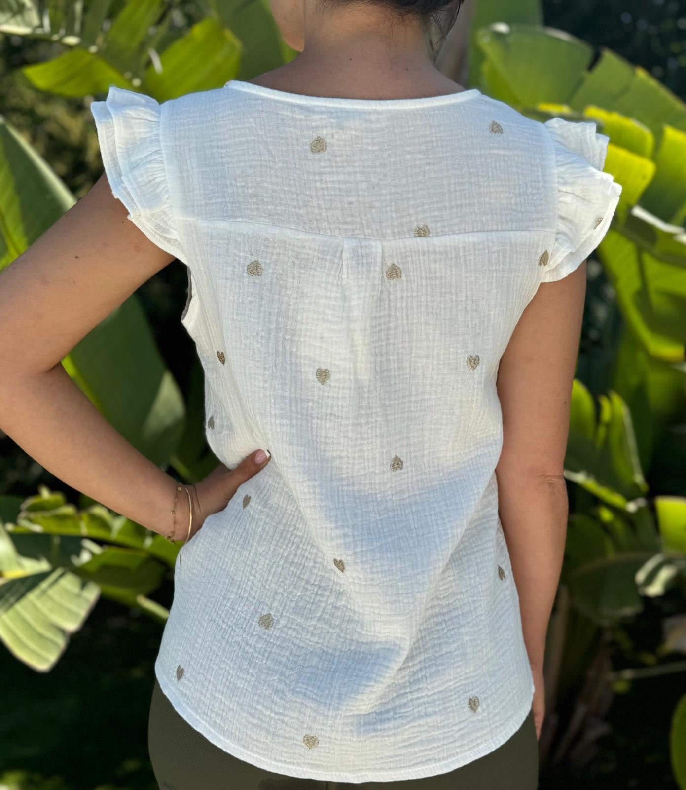 BLOUSE CAMILLE COEUR DORÉ